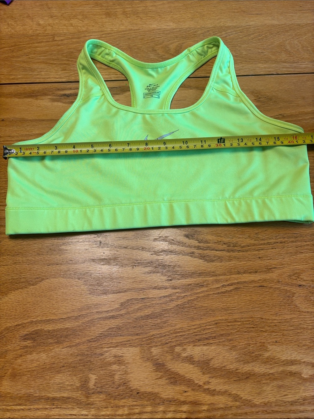 Nike Neon Yellow Sports Bra with Black Shorts & Purple Tee . Please note sizes - Picture 10 of 12
